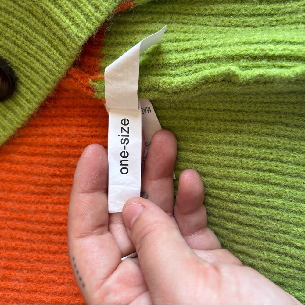 SHEIN One Size Colorblock Striped Knit Cardigan 🌈💚 - Picture 3 of 4